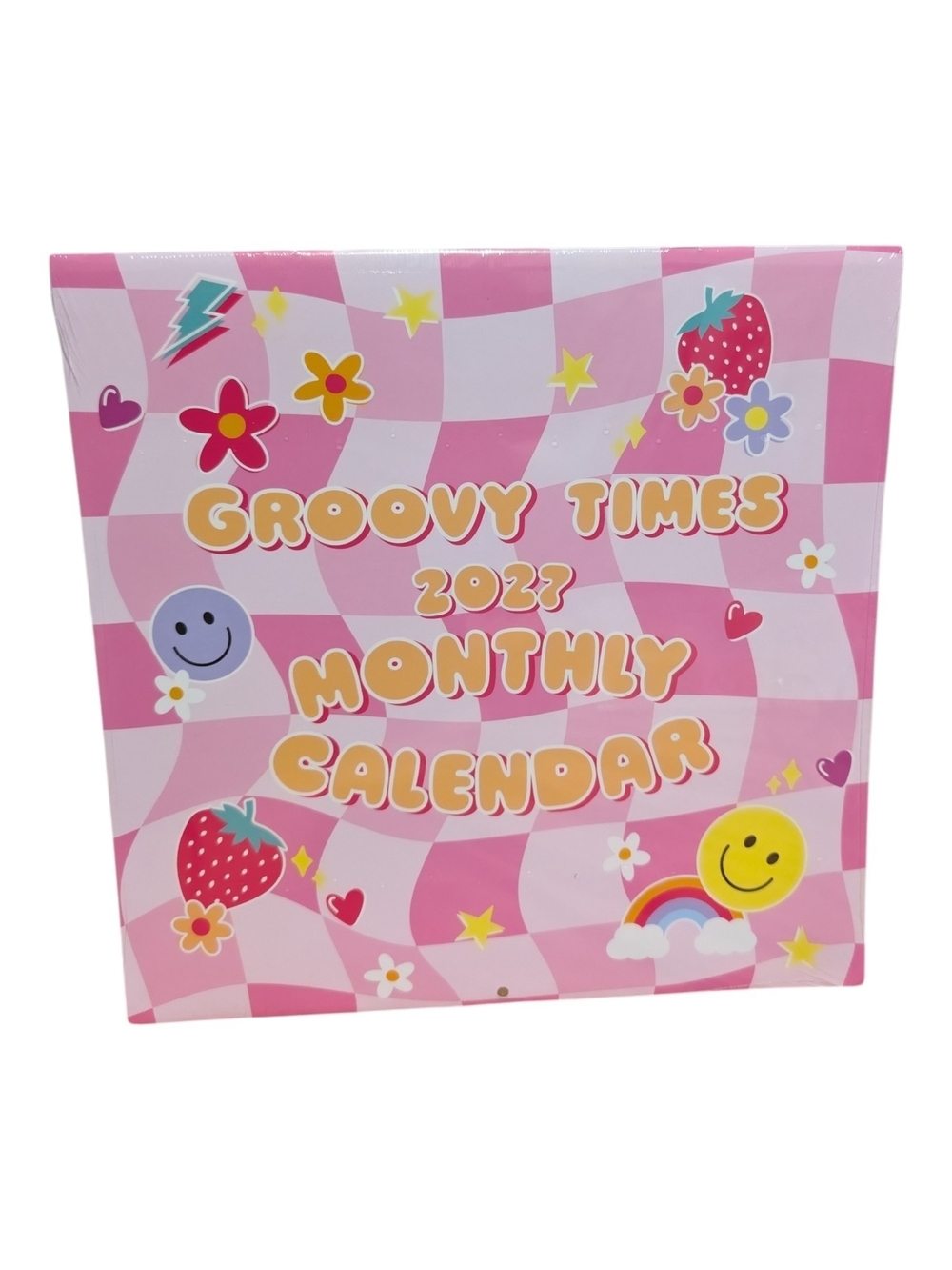 Groovy Times 2027 Pink Monthly Calendar